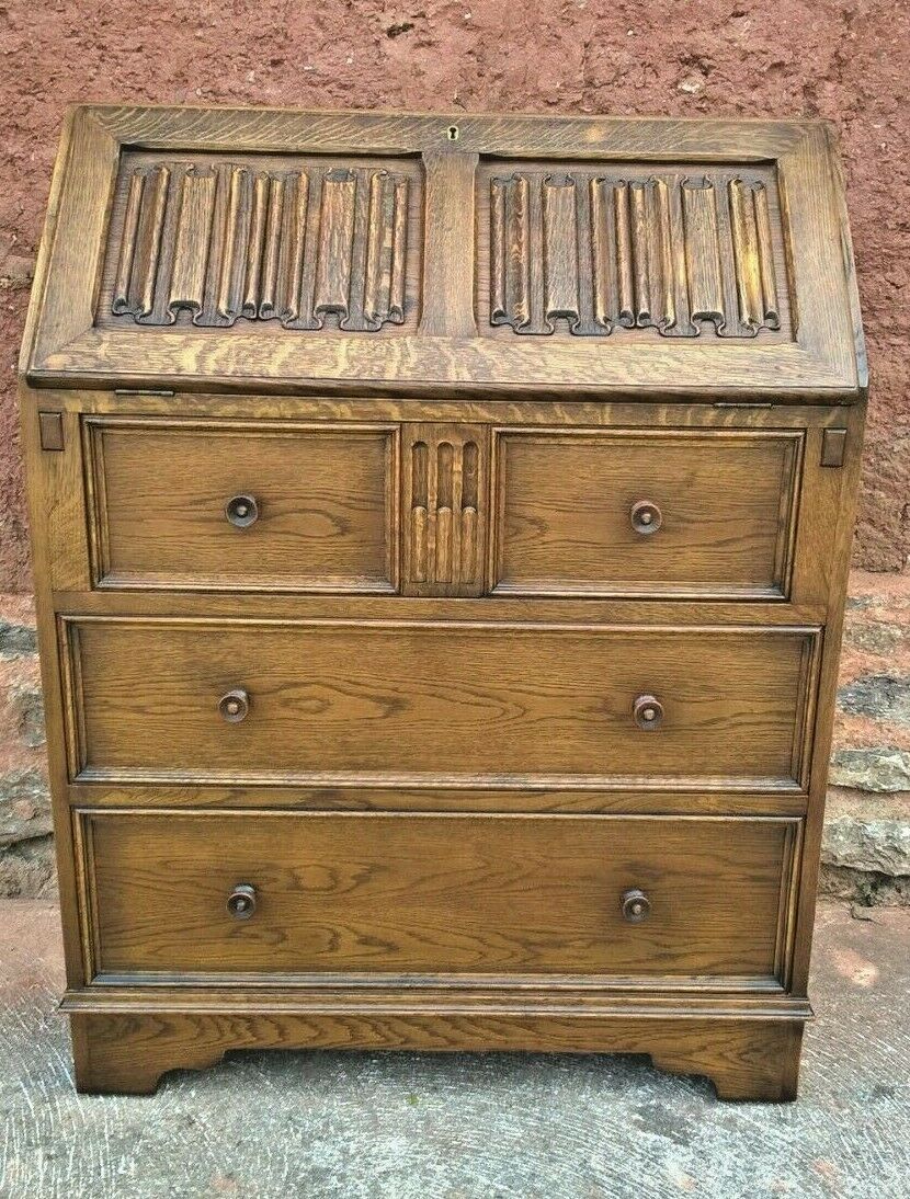 Vintage Oak Old Charm Style Bureau / Oak Desk