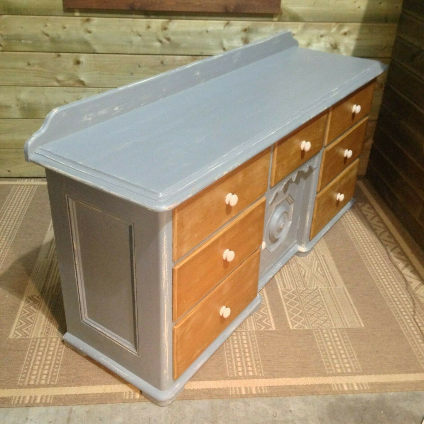 373.....Antique Country Pine Sideboard / Large Pine Dresser Base ( SOLD )