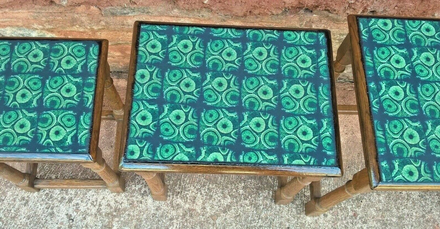 Vintage Oak Nest Of Tables.....Upcycled Cofee Tables