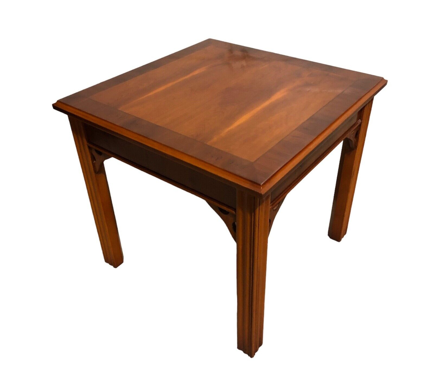 000872....Handsome Pair Of Vintage Yew End Tables / Coffee Tables ( sold )
