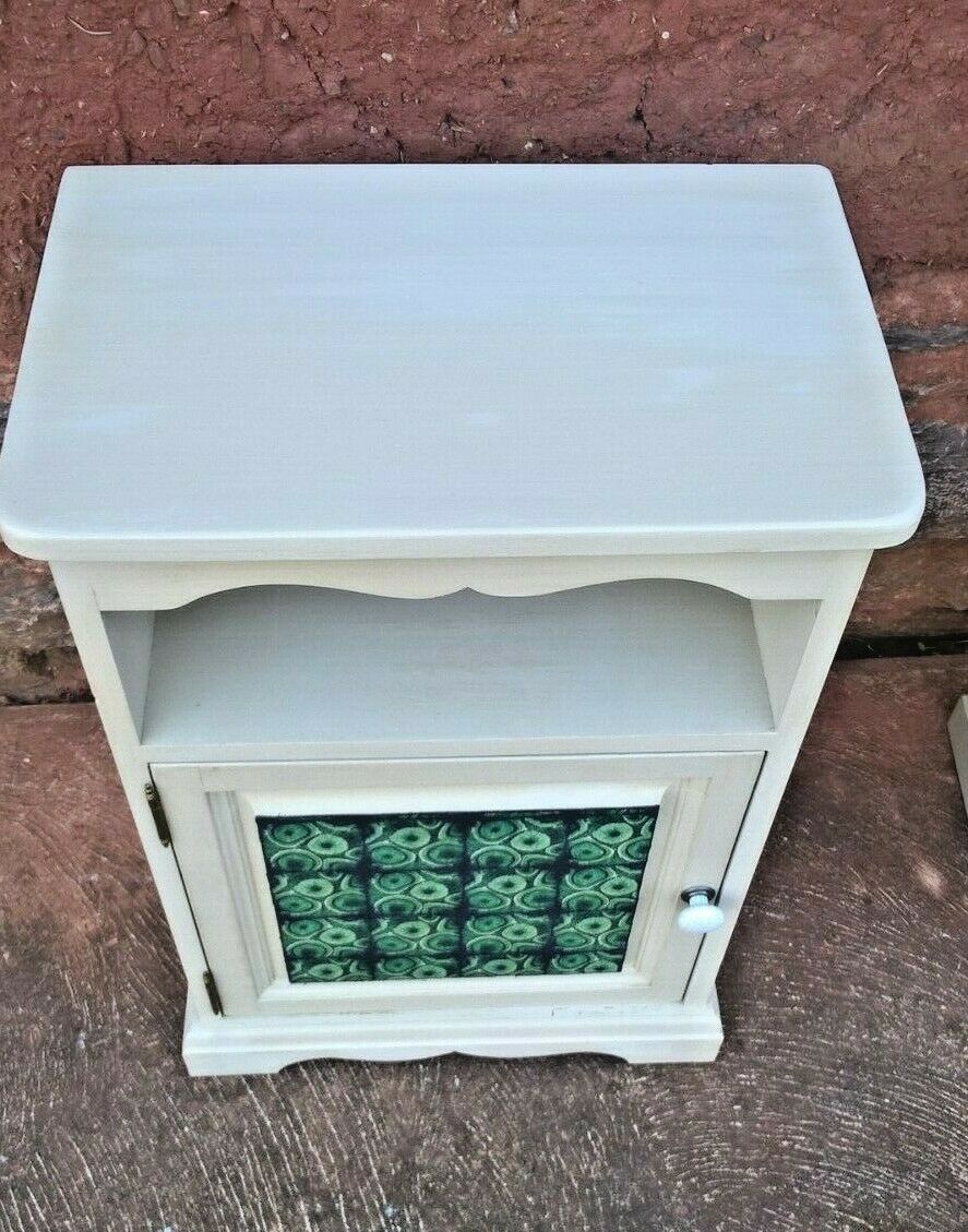 288.....Two Upcycled Bedside Cabinets / Matched Pair Of Bedside Cupboards ( SOLD )