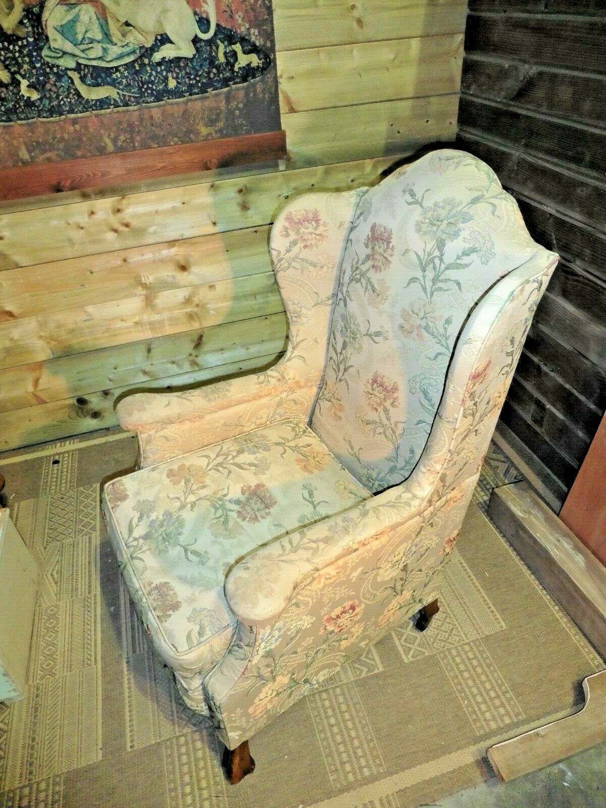 397.....Vintage Wing Armchair / Early 20th Century Wingback Chair