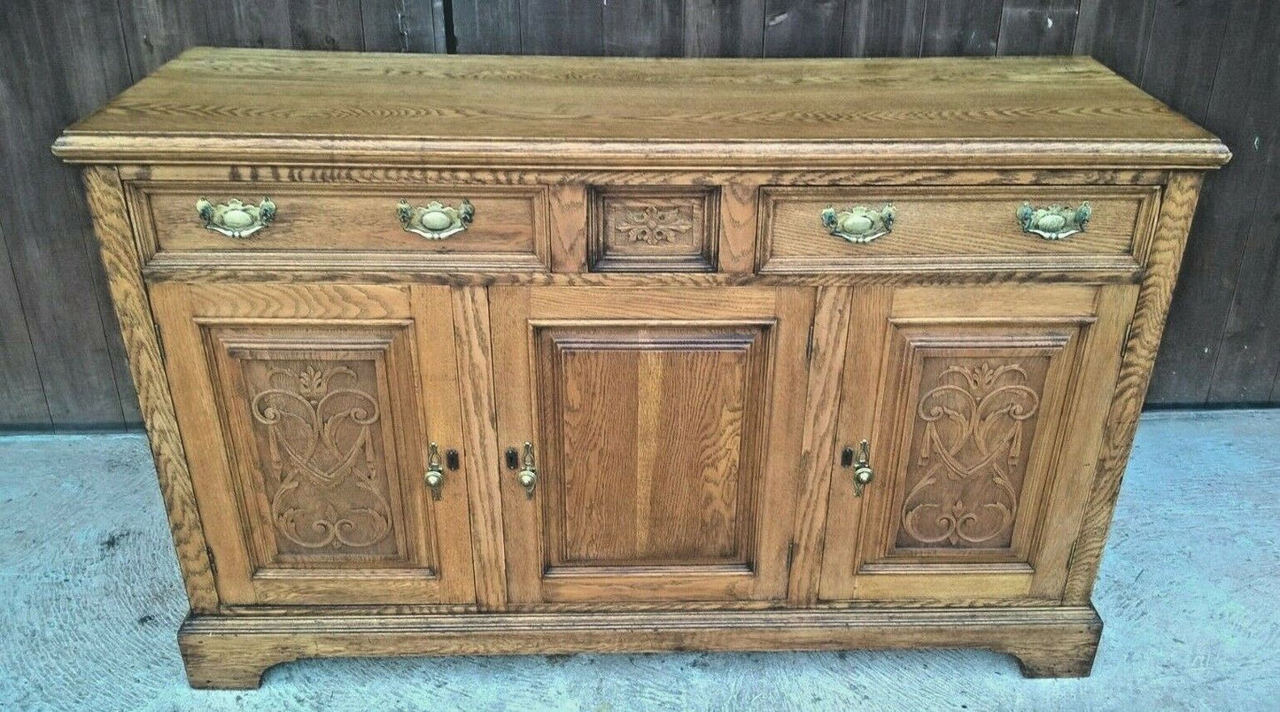 Art Nouveau Solid Oak Sideboard...Stripped Oak Sideboard