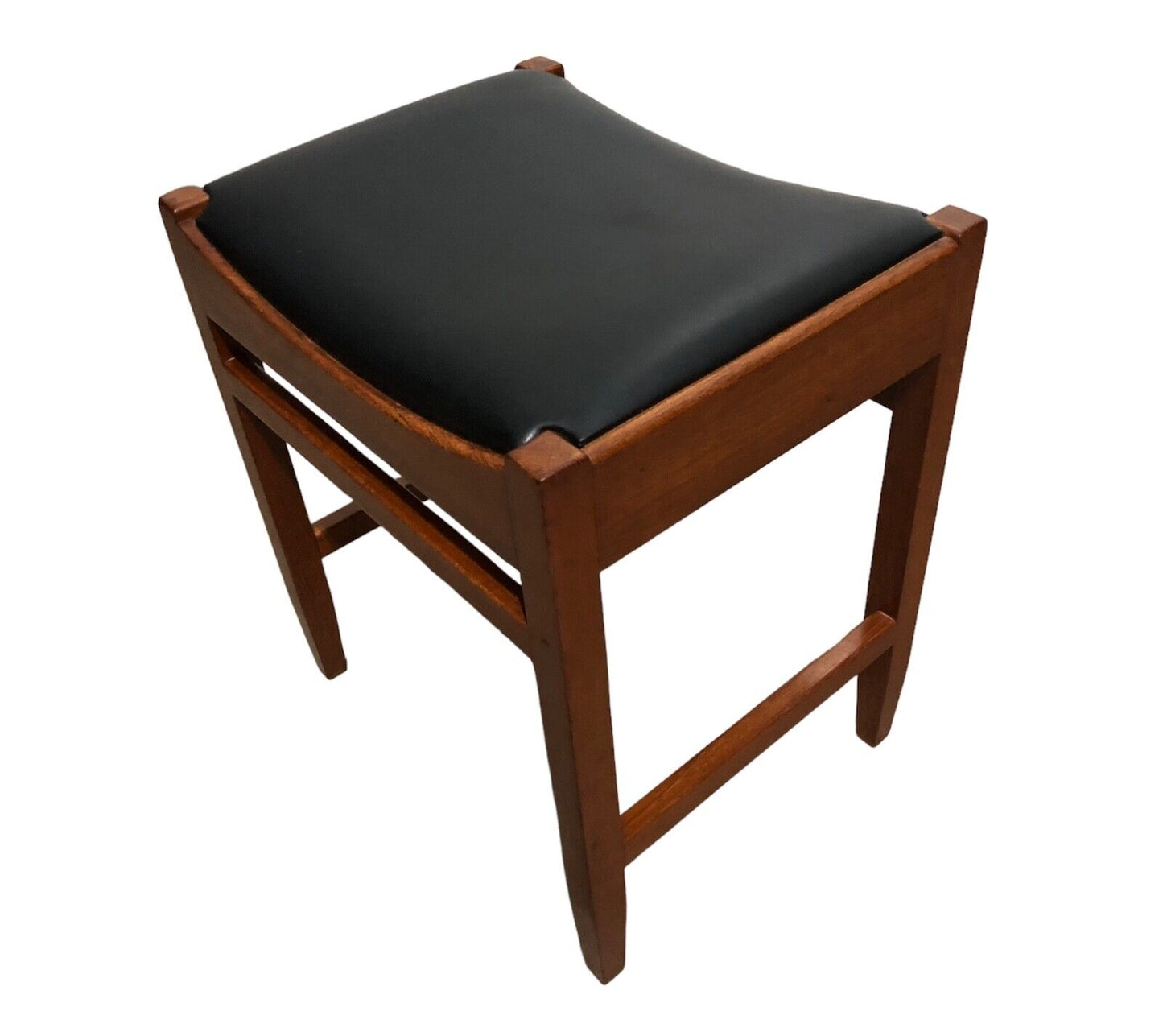 000873....Handsome Pair Of Retro Teak Stools ( sold )