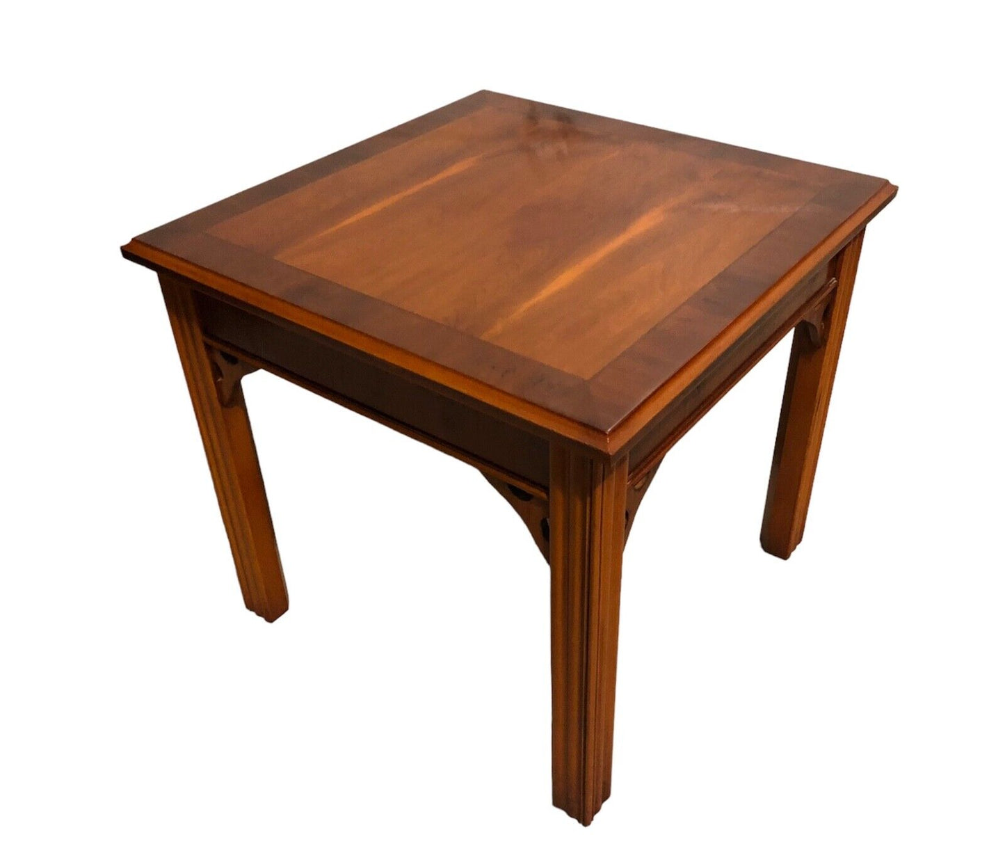 000872....Handsome Pair Of Vintage Yew End Tables / Coffee Tables ( sold )