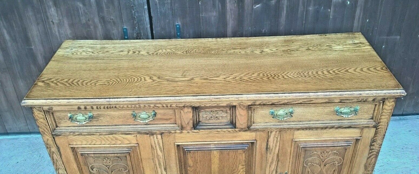Art Nouveau Solid Oak Sideboard...Stripped Oak Sideboard