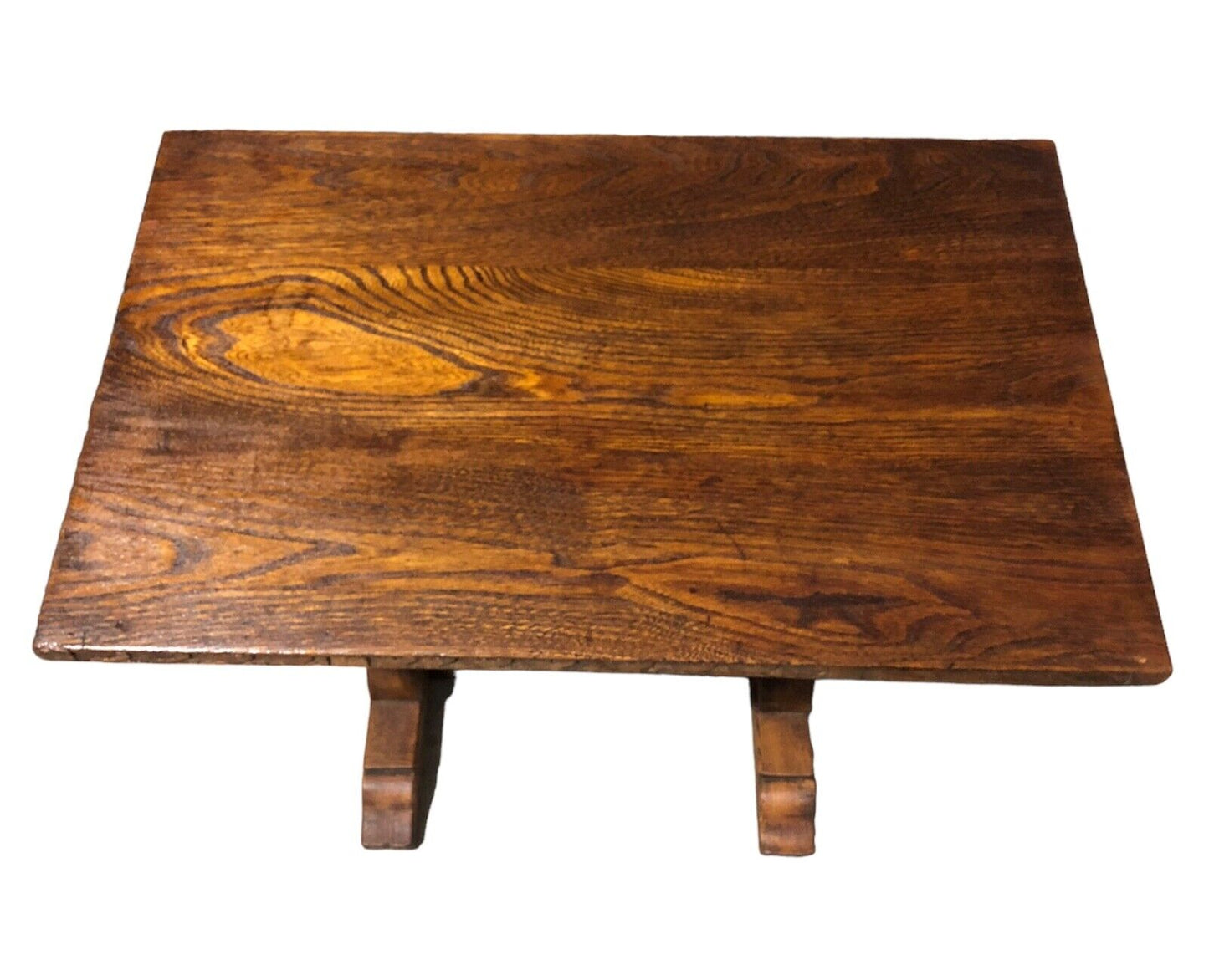 000885....Handsome Pair Of Oak Arts And Crafts Gothic Style Occasional Tables (sold )