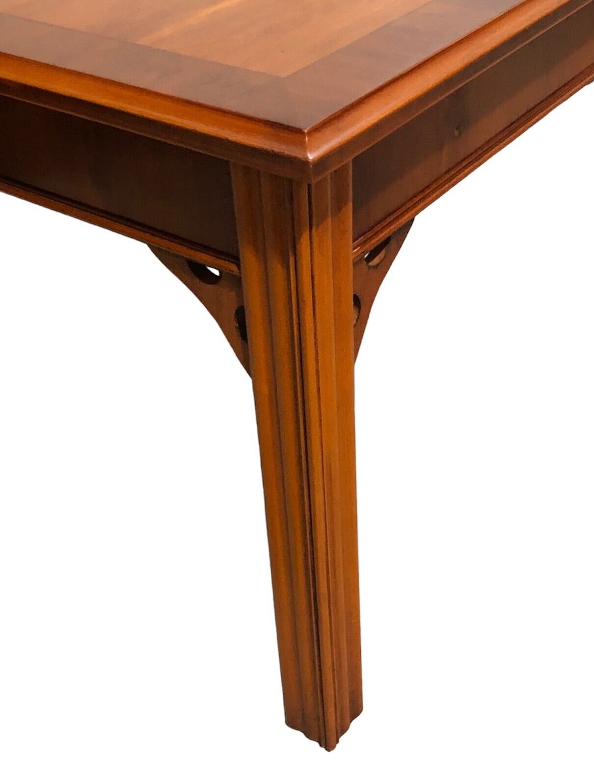 000872....Handsome Pair Of Vintage Yew End Tables / Coffee Tables ( sold )