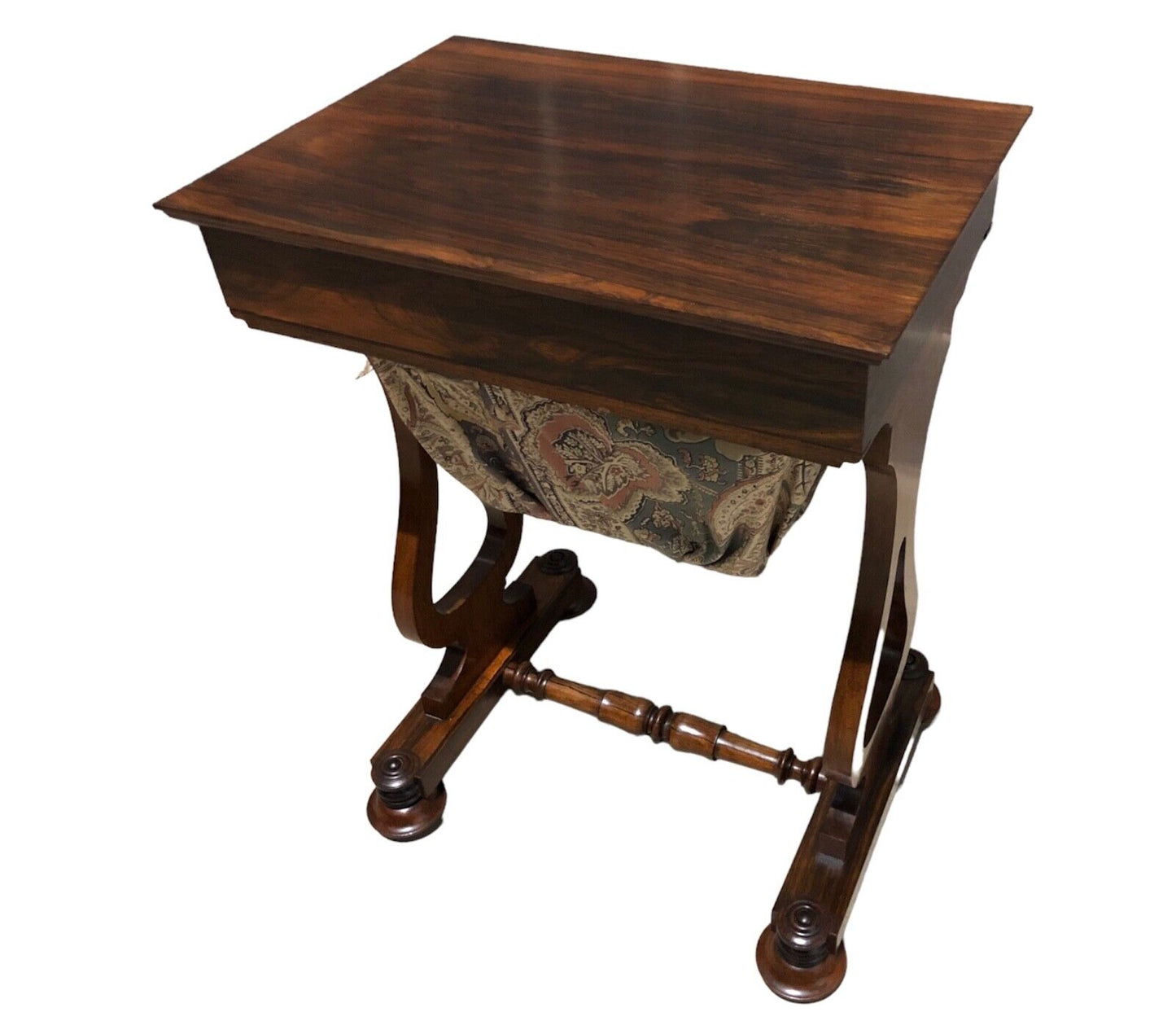 000879....Handsome Antique Sewing Table( sold )