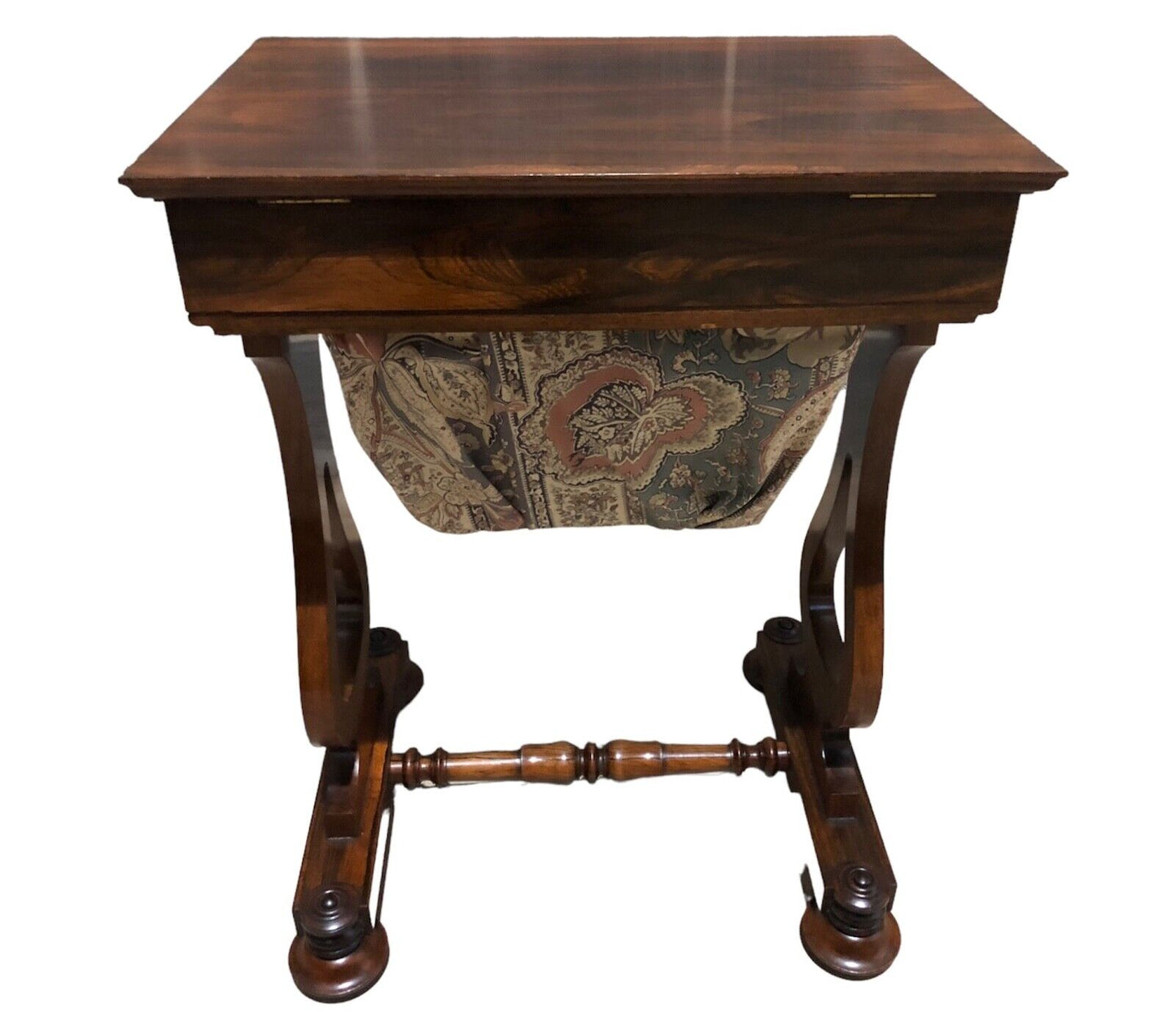000879....Handsome Antique Sewing Table( sold )