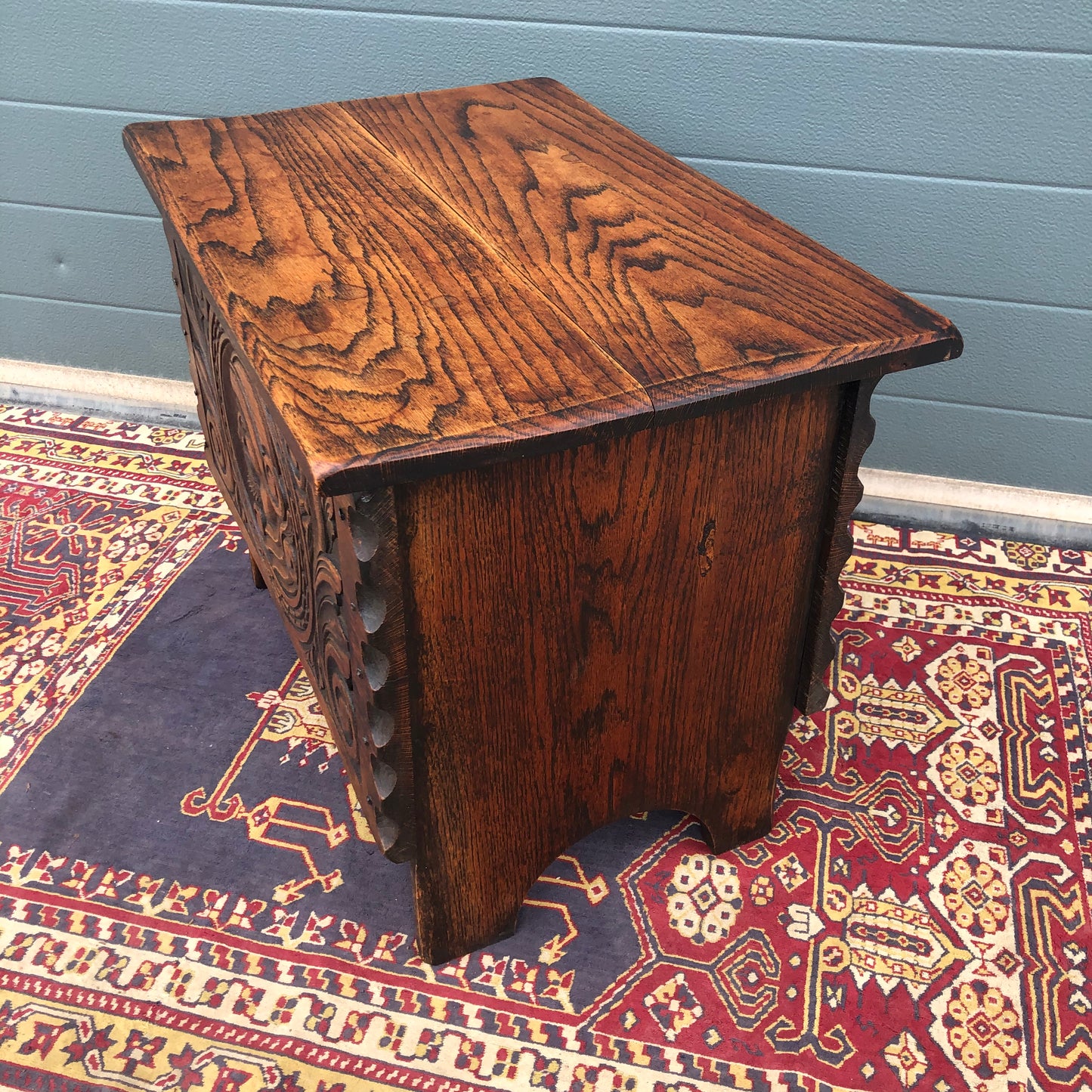 Gorgeous Carved Oak Small Chest / Vintage Carved Box ( SOLD )