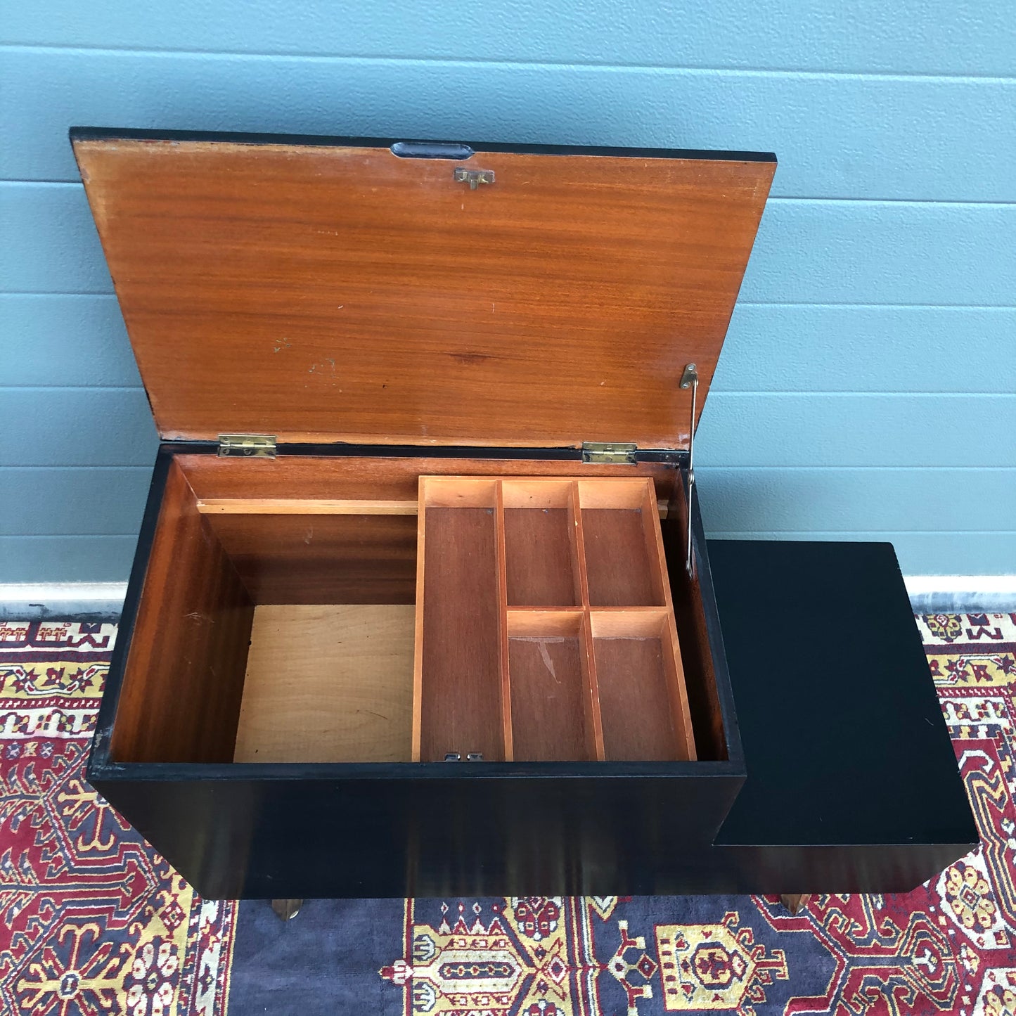 Stylish Retro Workbox / Upcycled Mid Century Sewing Box ( SOLD )