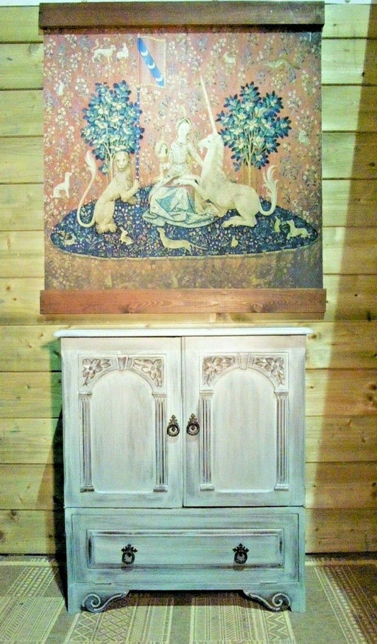 Vintage Upcycled Cabinet / Drinks Cabinet / Media Cabinet