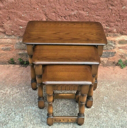 Nest Of Tables Made By Priory Furniture Vintage Nest Of Three Coffee Tables