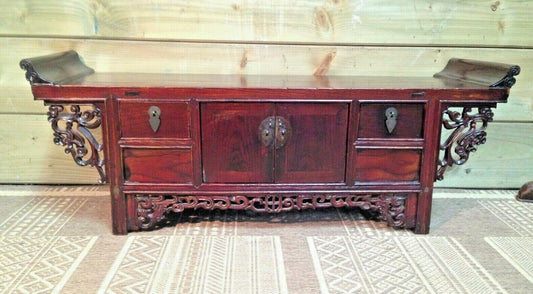 Gorgeous Small Oriental Altar Table.....Carved Oriental Stand