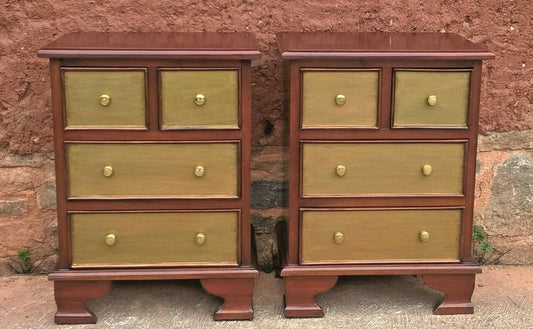 Pair Of Mahogany Bedside Chests Vintage Bedside Tables