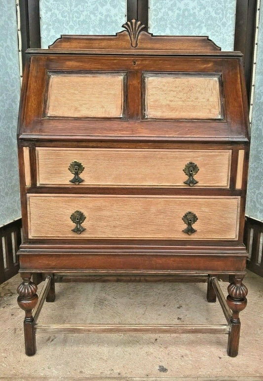 Gorgeous Oak Bureau / Oak Writing Desk