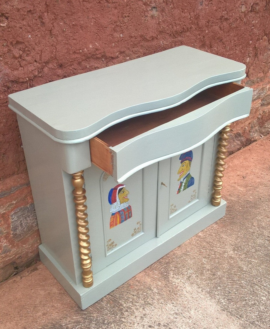 Antique Upcycled Chiffonier / Sideboard / Hall Cupboard