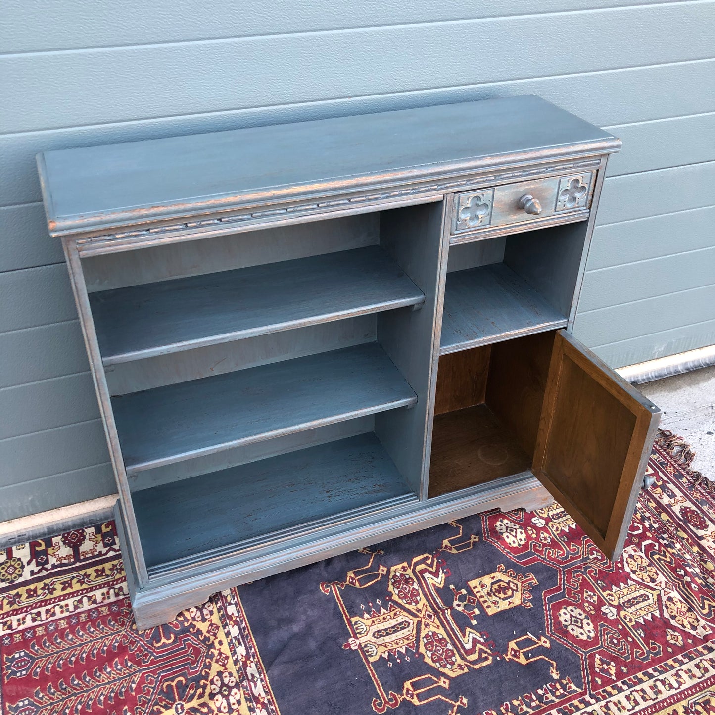 Vintage Old Charm Bookcase / Refinished Woods Bros Side Cabinet ( SOLD )