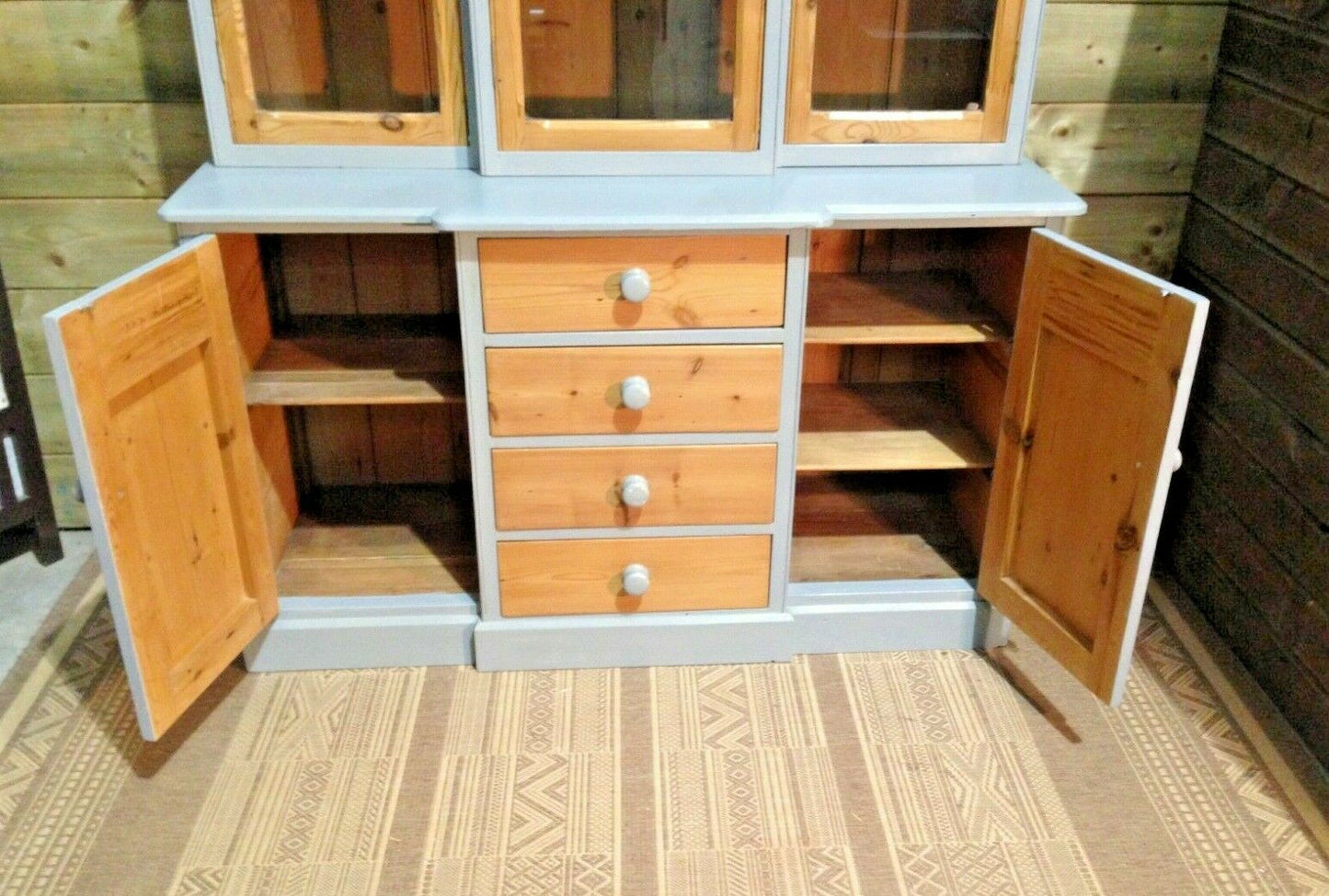 078.....Stunning Vintage Pine Dresser / Vintage Glazed Dresser ( sold )