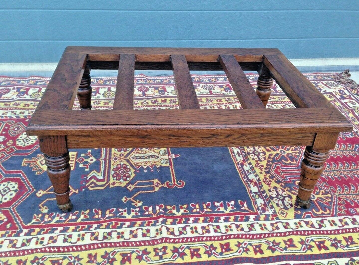 215....Antique Oak Luggage Stand / Antique Luggage Rack....SOLD !