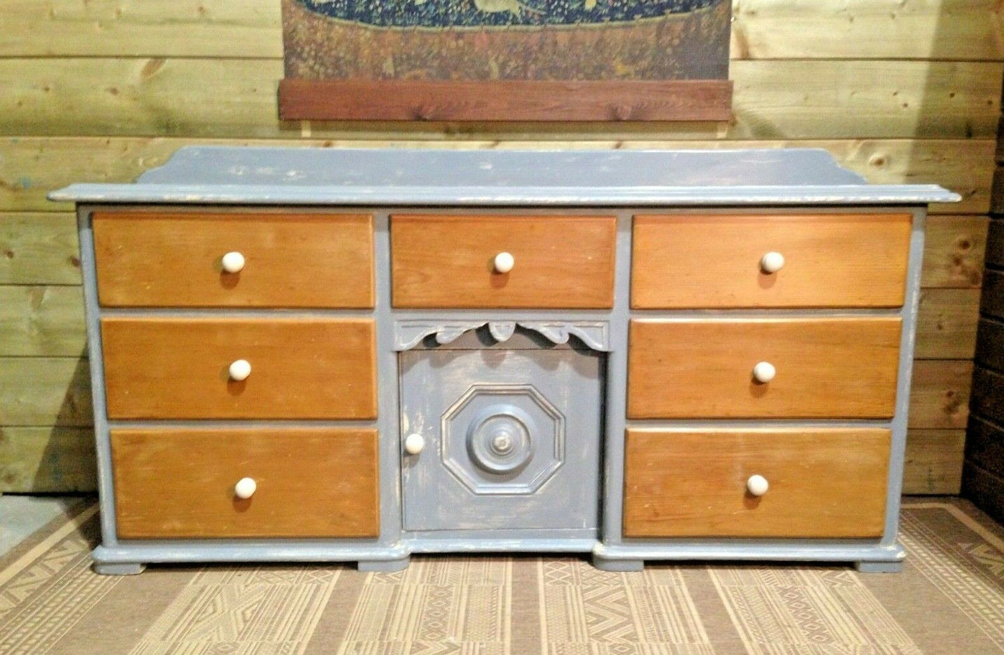 373.....Antique Country Pine Sideboard / Large Pine Dresser Base ( SOLD )