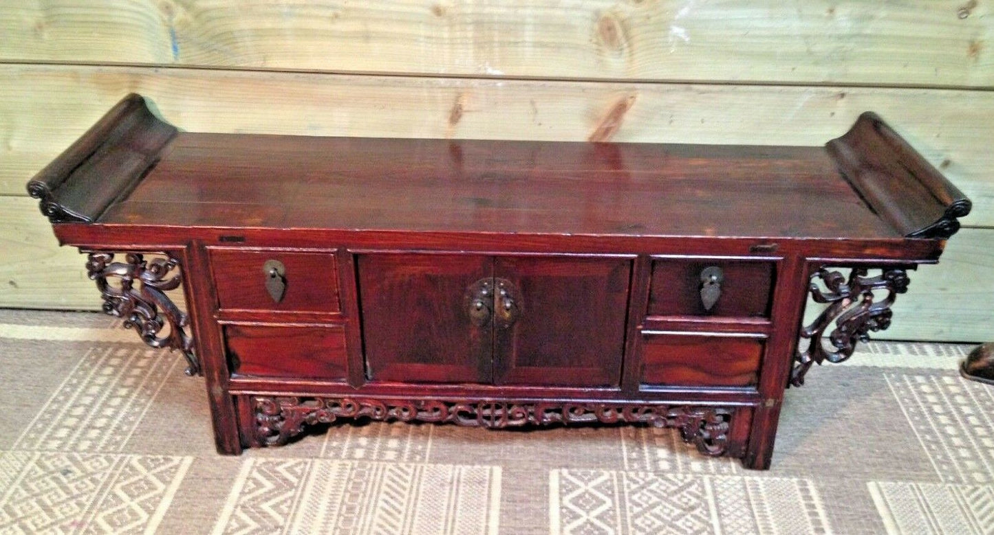 Gorgeous Small Oriental Altar Table.....Carved Oriental Stand