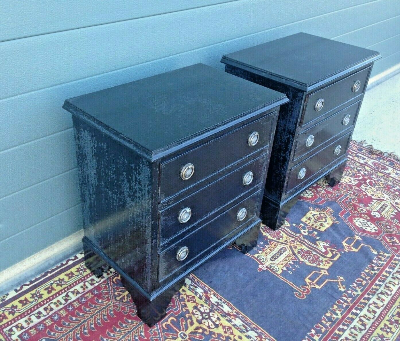 230.....Bedside Cabinets / Pair Of Refinished Vintage Bedside Chests