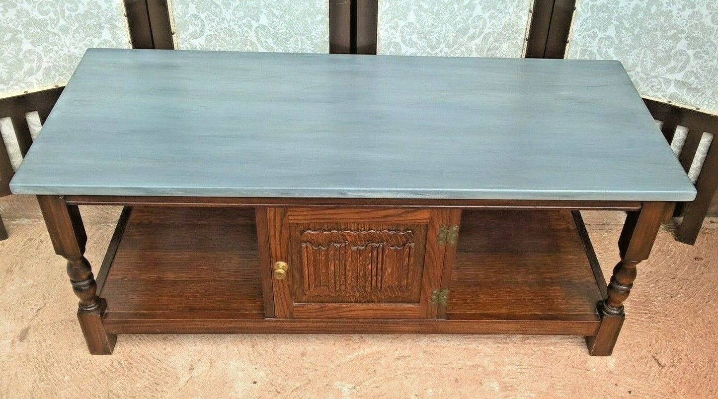 Vintage Old Charm Style Coffee Table - Vintage Oak Coffee Table