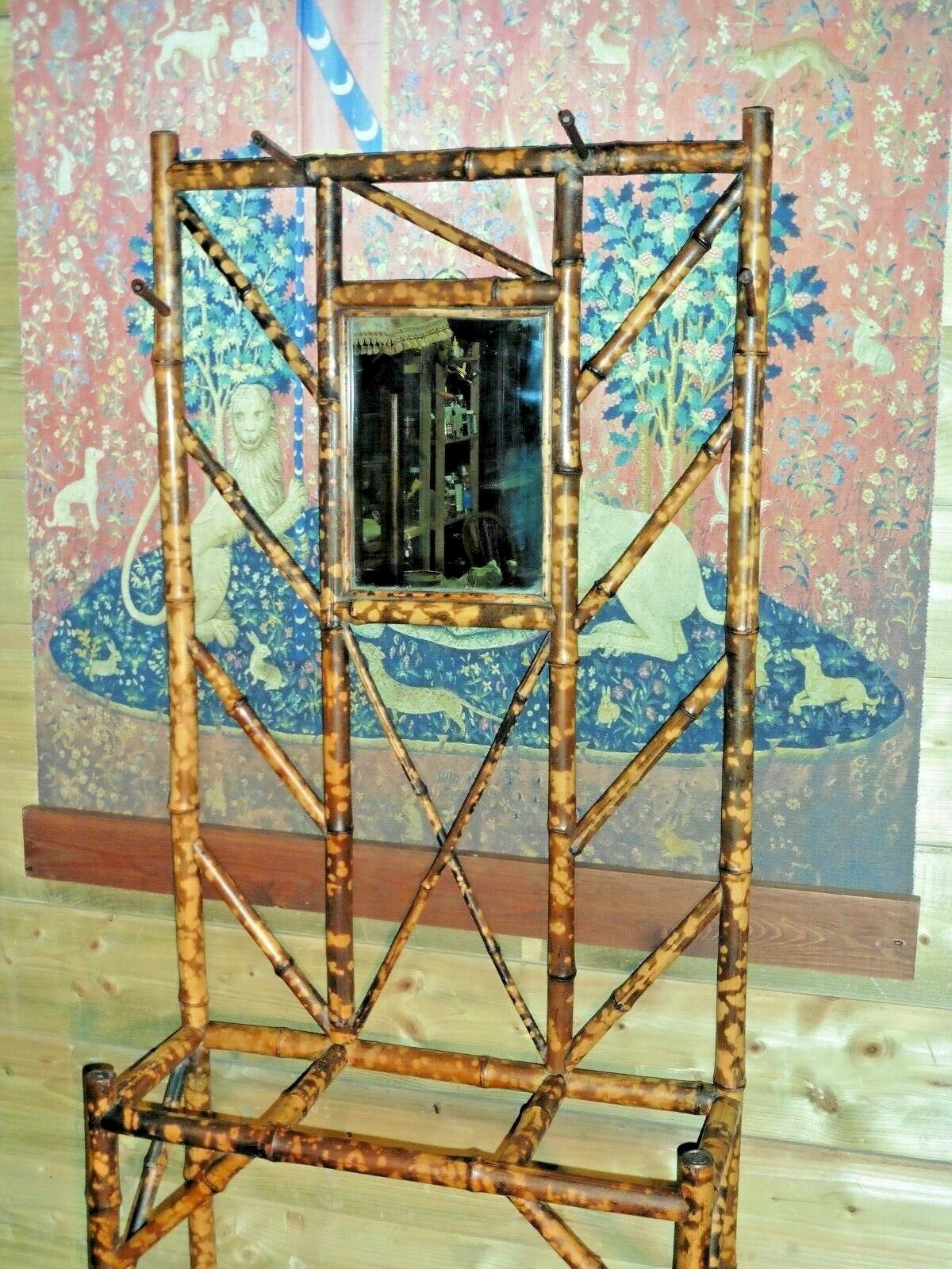 402.....Vintage Bamboo Hall Stand / Early 20th Century Stick Stand ( SOLD )