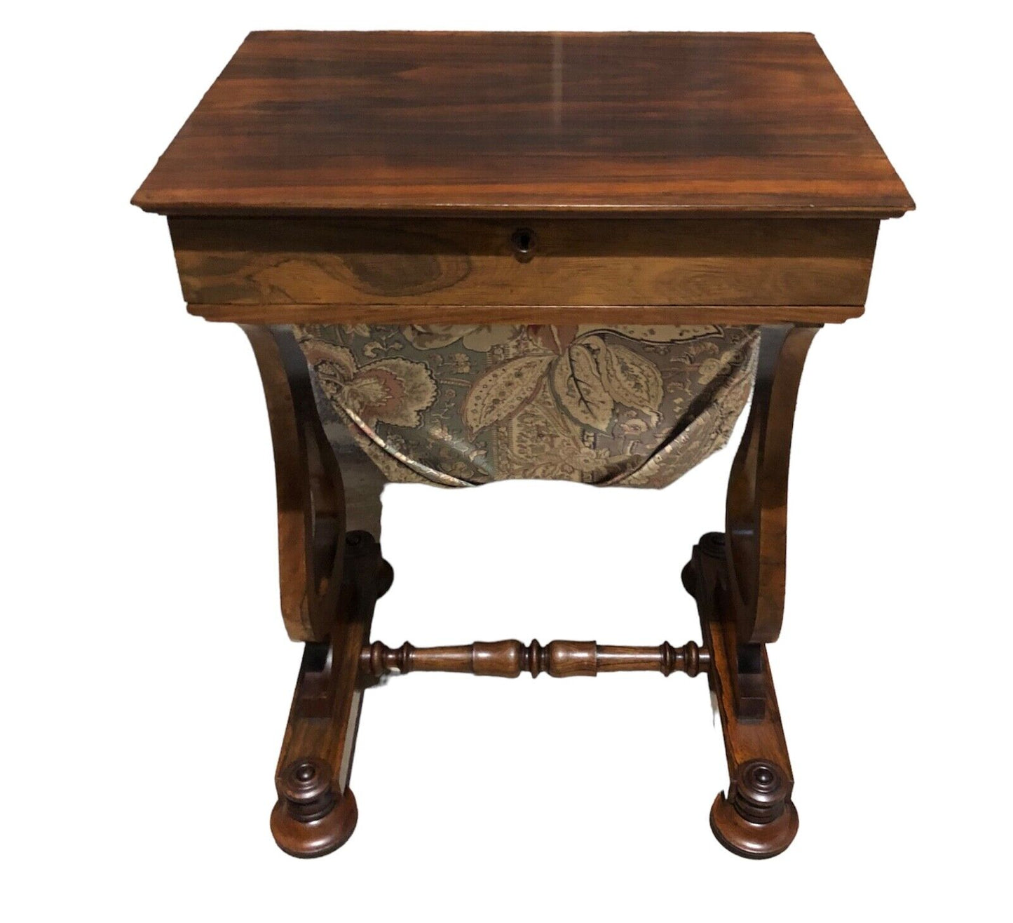 000879....Handsome Antique Sewing Table( sold )