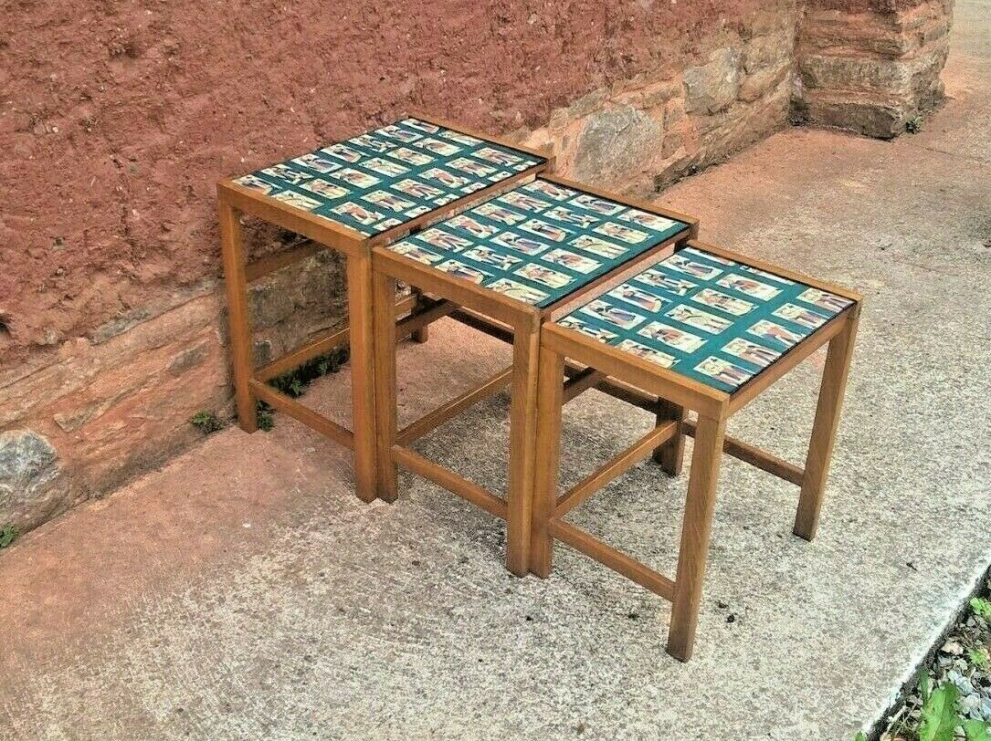 111.....Retro Nest Of Tables....Upcycled Nest Of 3 Coffee Tables