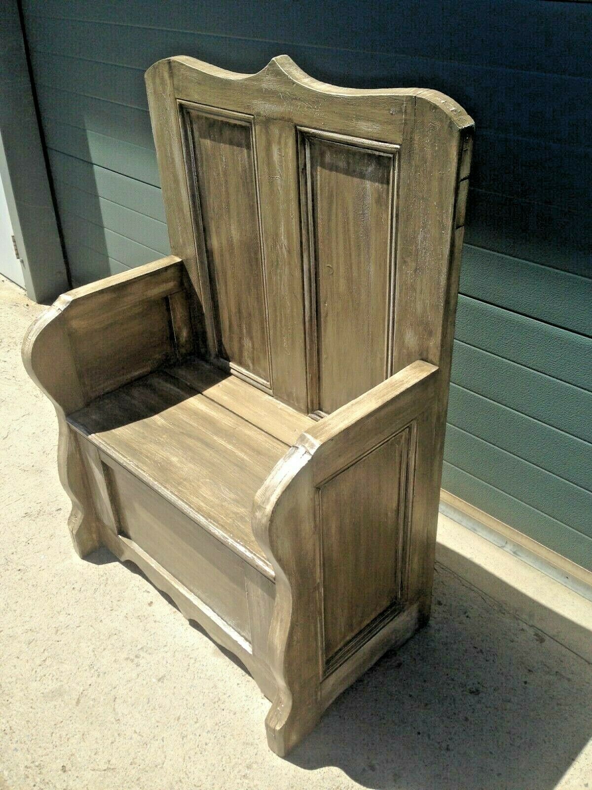 228.....Vintage Pine Hall Seat / Heavy Pine Settle ( SOLD )