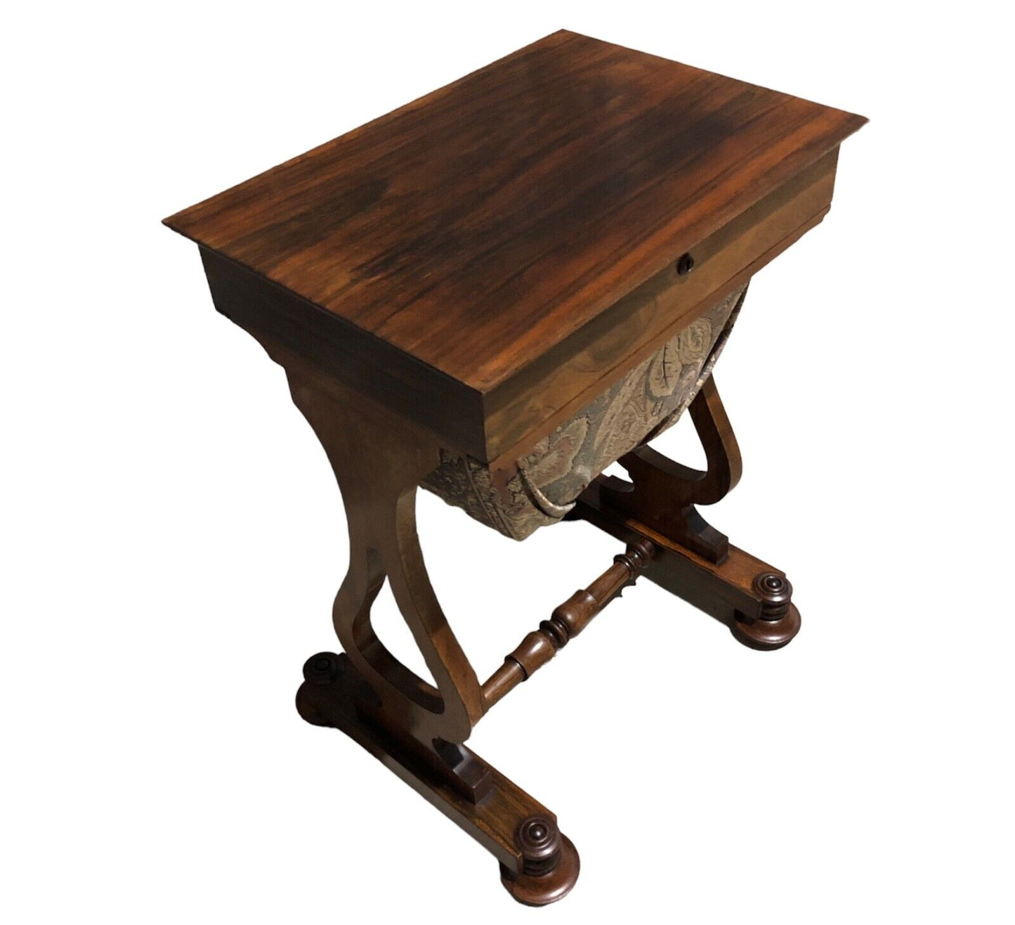 000879....Handsome Antique Sewing Table( sold )