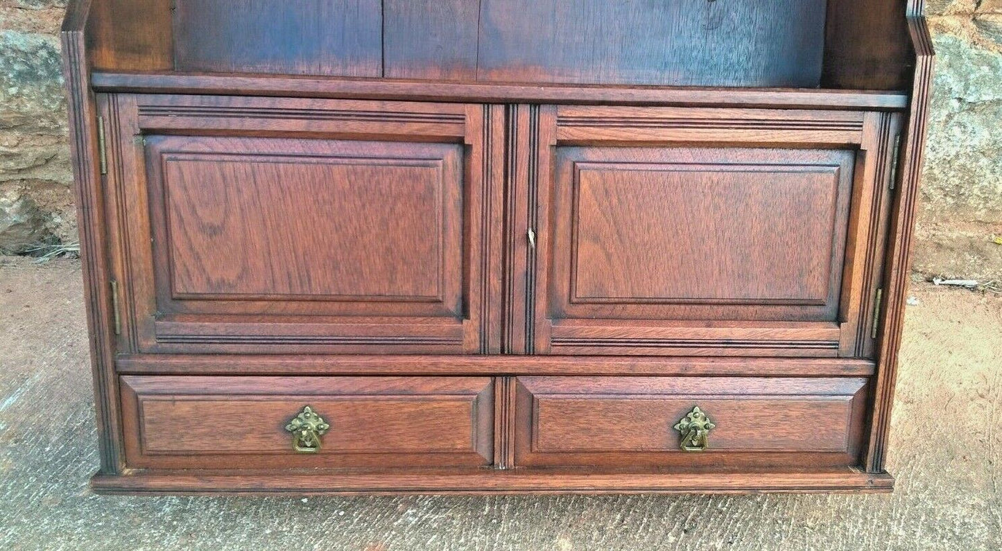Arts And Crafts Antique Wall Cabinet / Antique Walnut Wall Cabinet