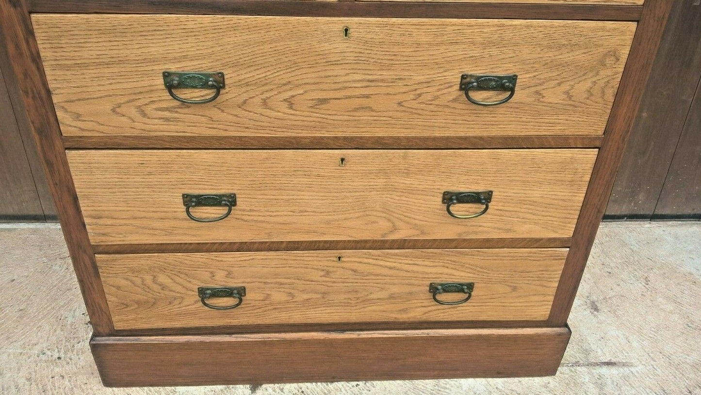 Handsome Arts And Crafts Oak Chest....Oak Chest Of Drawers