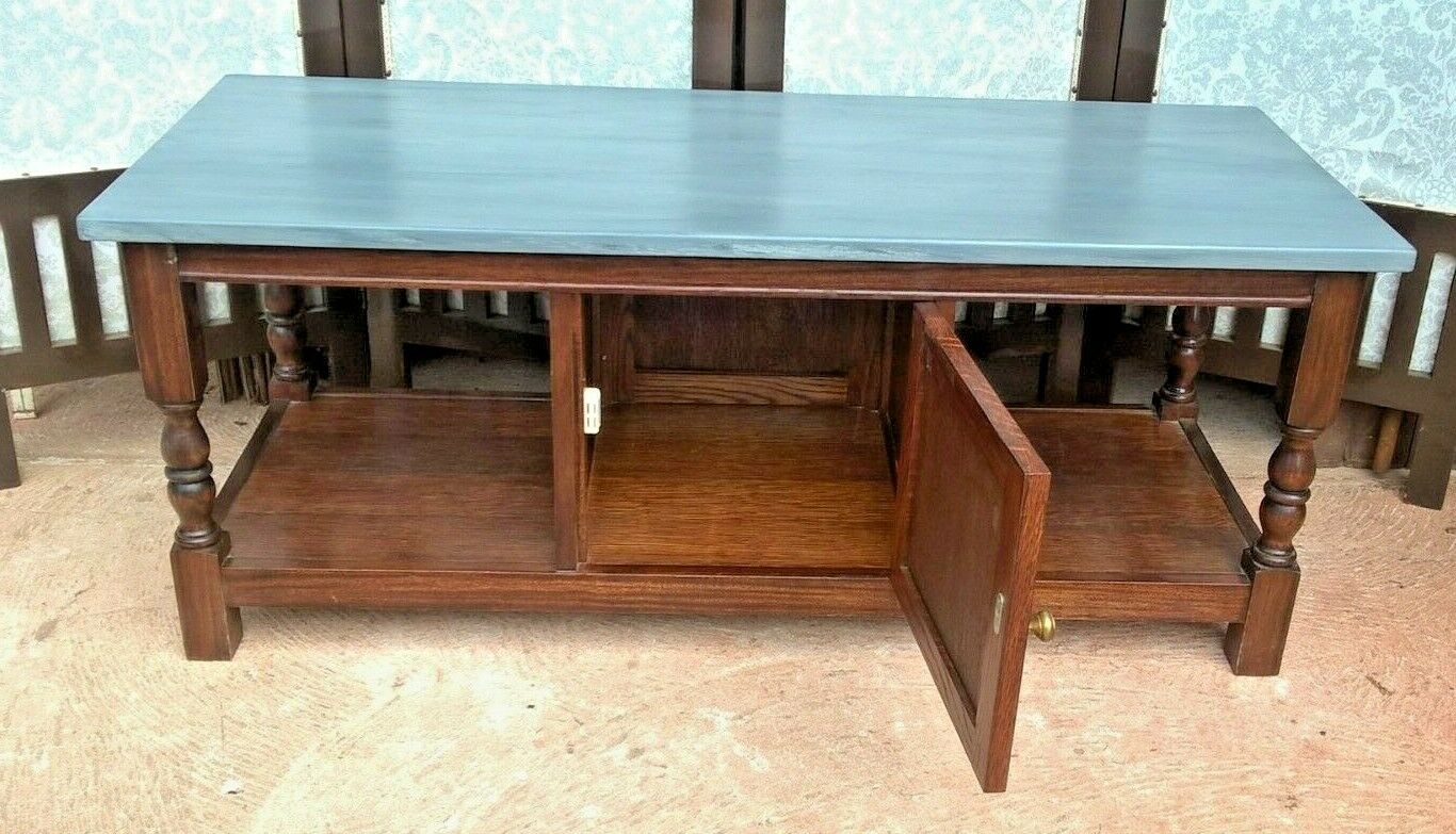 Vintage Old Charm Style Coffee Table - Vintage Oak Coffee Table