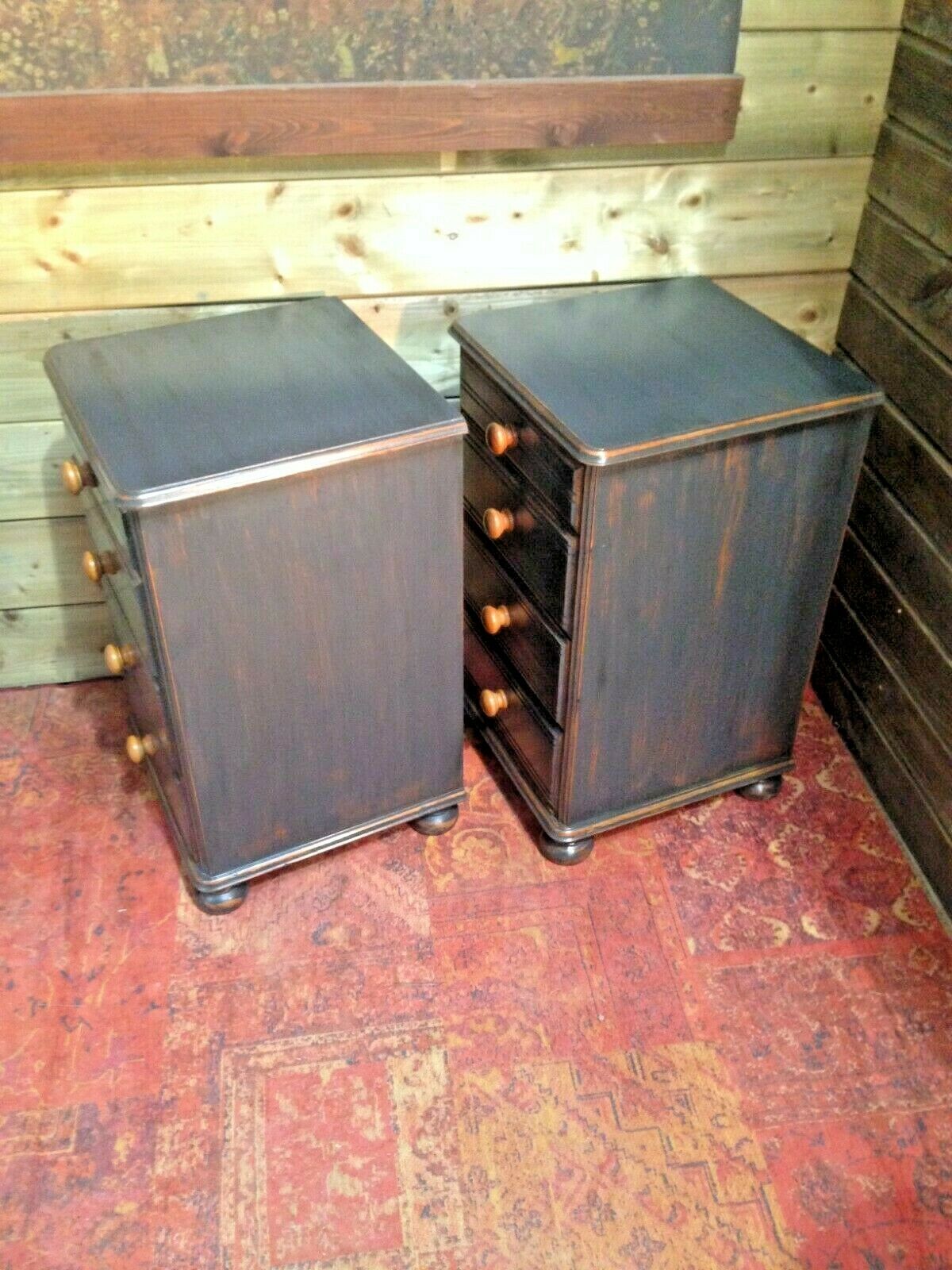 238.....Handsome Vintage Bedside Chests / Pair Of Vintage Bedside Tables ( SOLD )