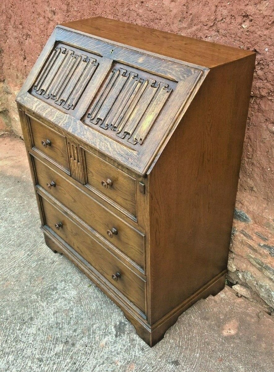 Vintage Oak Old Charm Style Bureau / Oak Desk