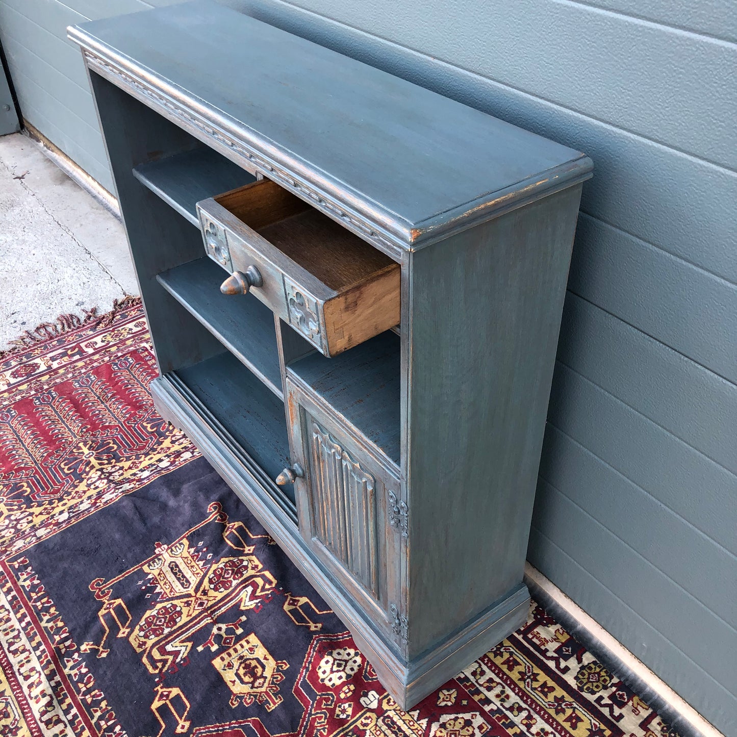 Vintage Old Charm Bookcase / Refinished Woods Bros Side Cabinet ( SOLD )