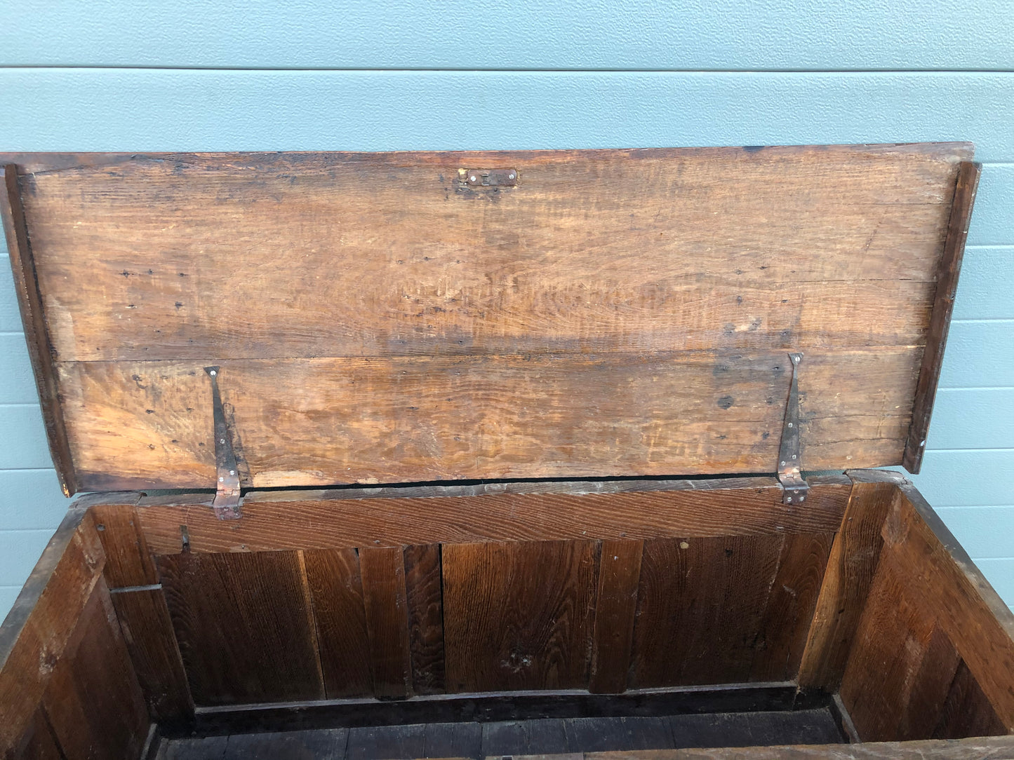 A 17th Century Antique Carved Oak Coffer / Antique Carved Oak Chest ( SOLD )