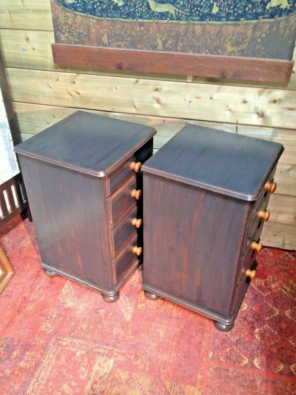 238.....Handsome Vintage Bedside Chests / Pair Of Vintage Bedside Tables ( SOLD )