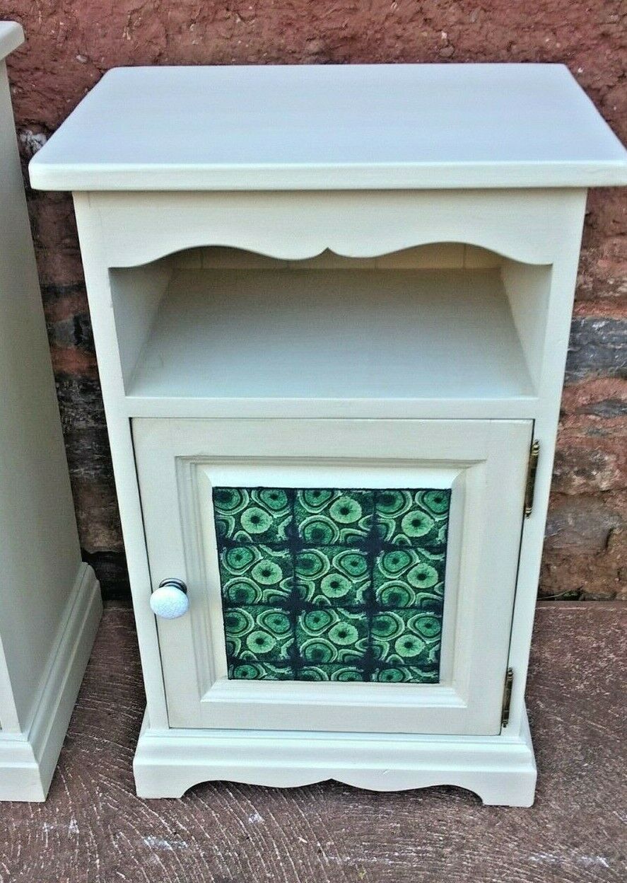 288.....Two Upcycled Bedside Cabinets / Matched Pair Of Bedside Cupboards ( SOLD )
