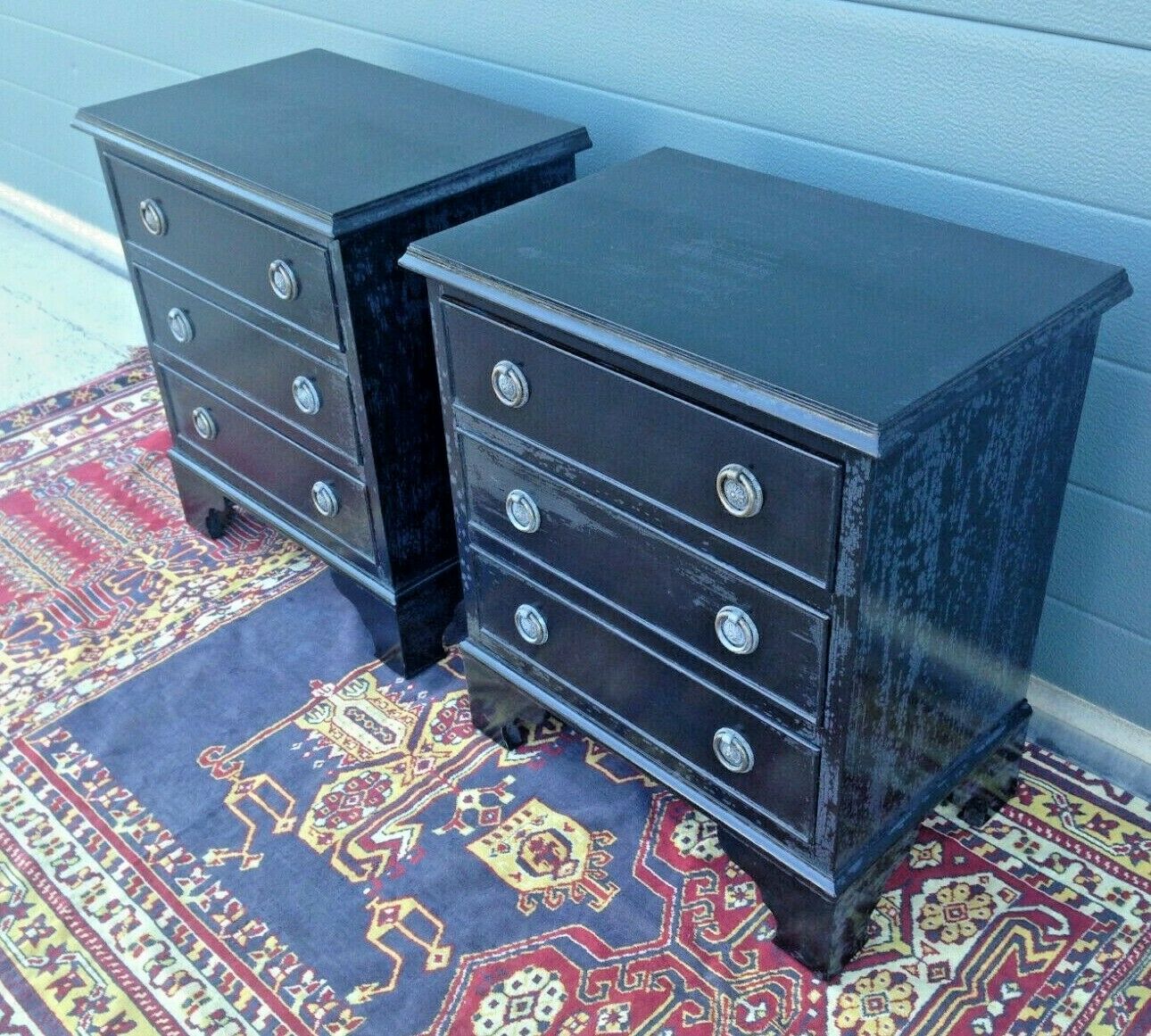 230.....Bedside Cabinets / Pair Of Refinished Vintage Bedside Chests