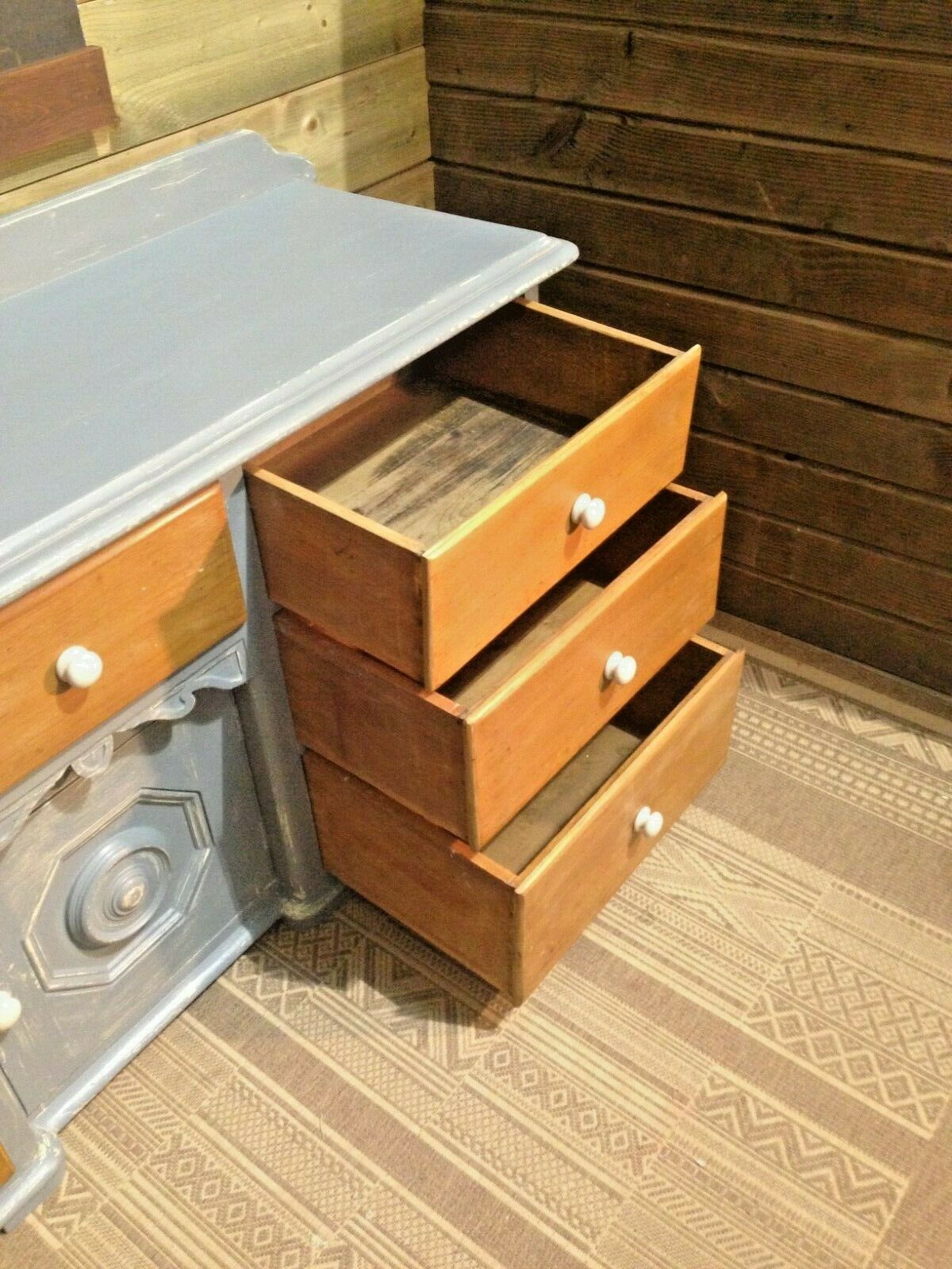 373.....Antique Country Pine Sideboard / Large Pine Dresser Base ( SOLD )