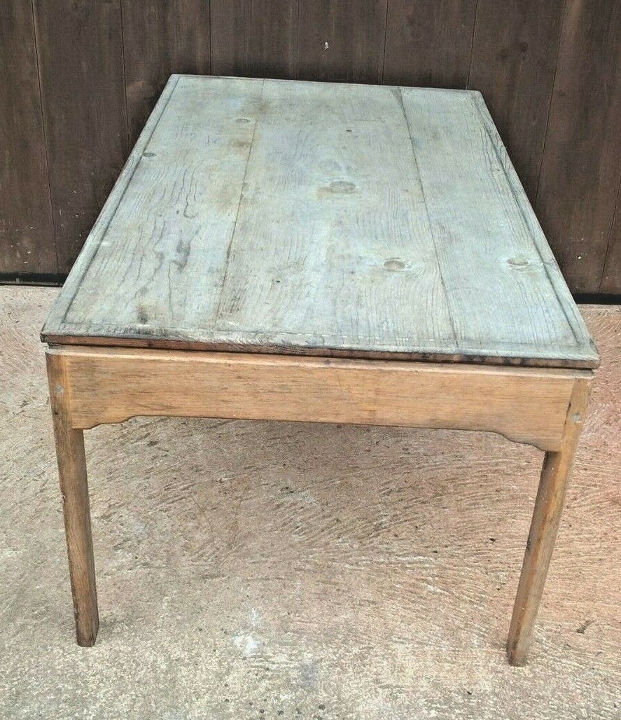 Lovely Faded Sun Bleached Pine Coffee Table / Retro Table