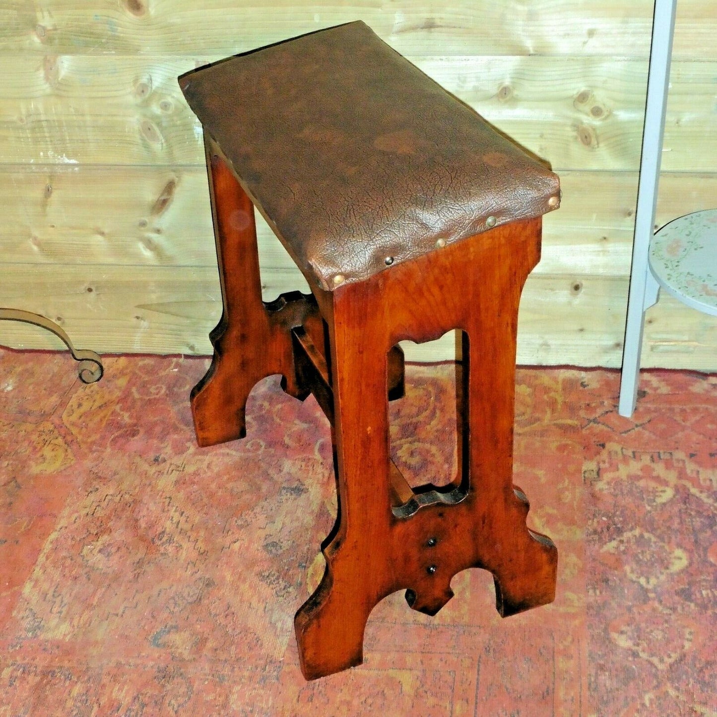 118.....Gothic Style Organ Stool / Antique Organ Stool ( sold )