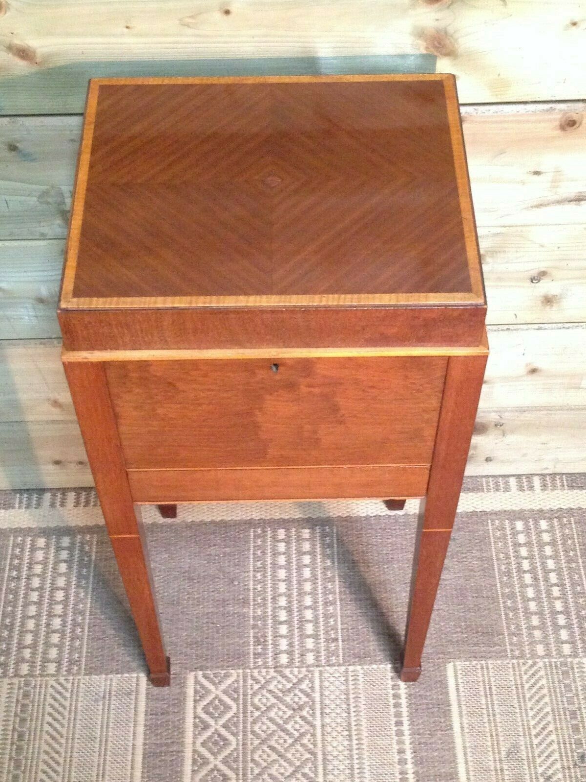 364.....Vintage Mahogany Workbox Sewing Cabinet ( SOLD )