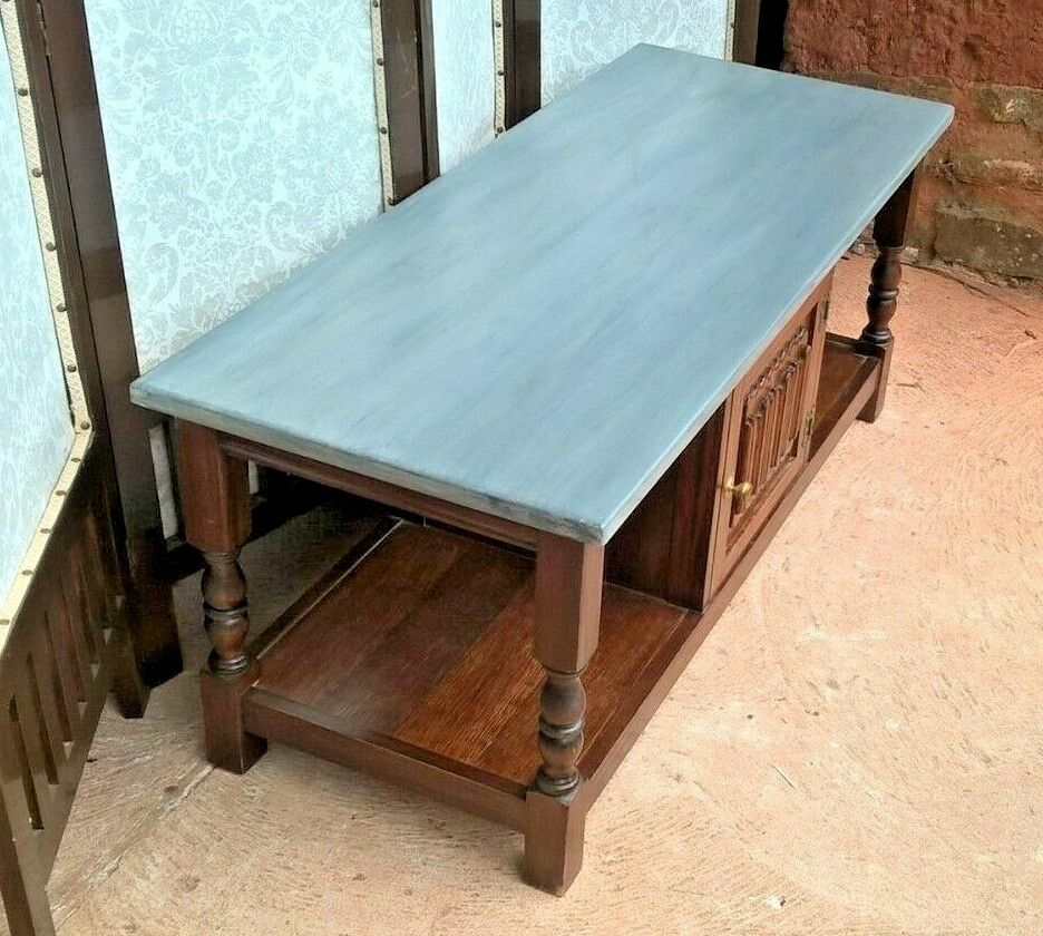 Vintage Old Charm Style Coffee Table - Vintage Oak Coffee Table