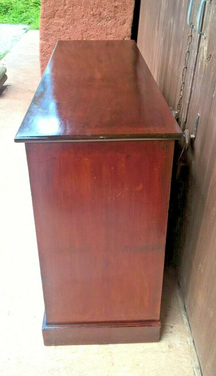 Antique Bank Of Cupboards Or Mahogany Lockers